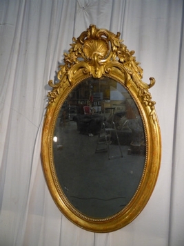 miroir oval louis xv epoque napoléon III