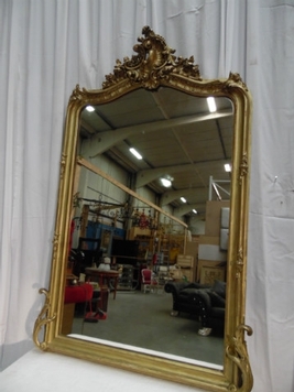 miroir louis xv en stuck et bois doré c 1900 