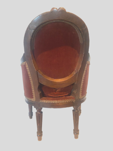 fauteuils d'enfant Louis XVI en hêtre patiné à l'antique . XIX siècle .