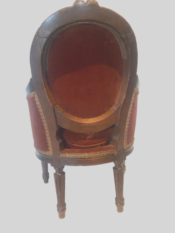 fauteuils d'enfant Louis XVI en hêtre patiné à l'antique . XIX siècle .