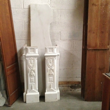 fireplace marble carara regency