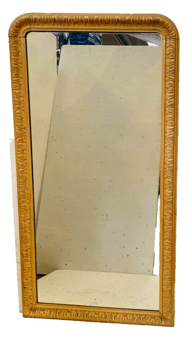 miroir Louis Philippe model boudin en bois patine antique . XIX siècle .