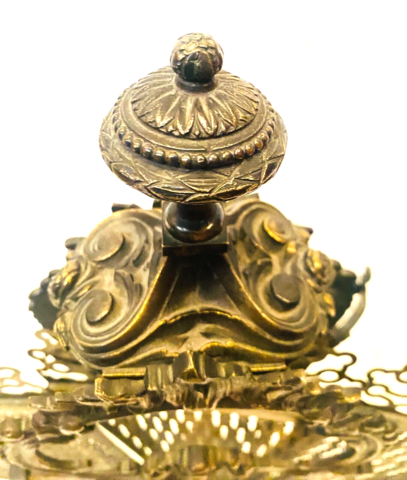 pare feu de cheminée style Louis XV en bronze model éventail . XX siècle .