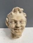 sculpture en plâtre tête de jeune homme une étude . XX siècle .