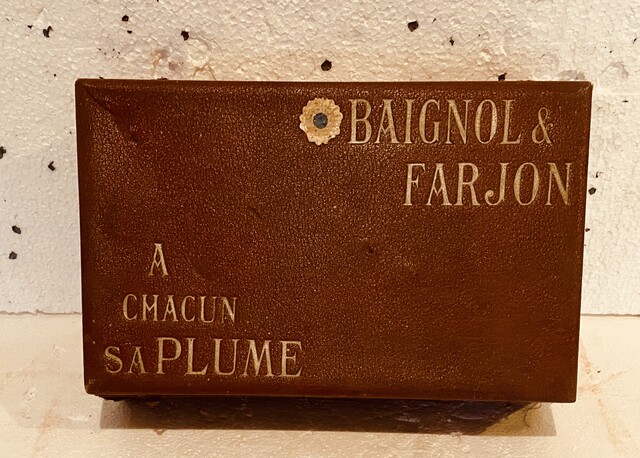 valise de représentation de plumes de la maison Baignol & Fargon . XX siècle .