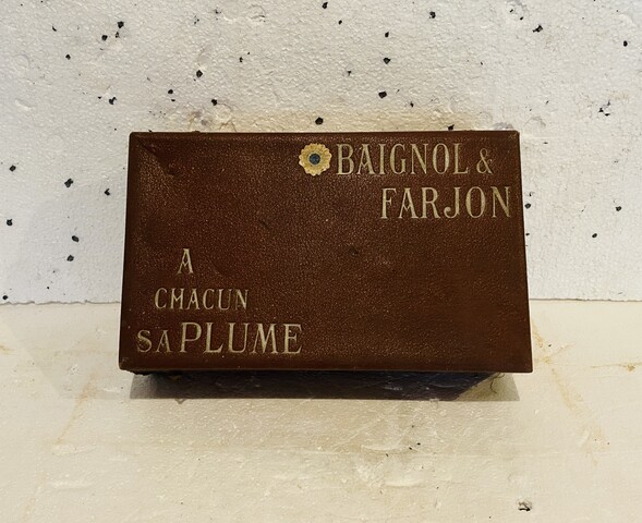 valise de représentation de plumes de la maison Baignol & Fargon . XX siècle .