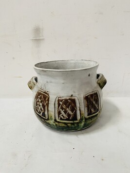 vase en céramique signé Albert Thiry Vallauris . XX siècle .